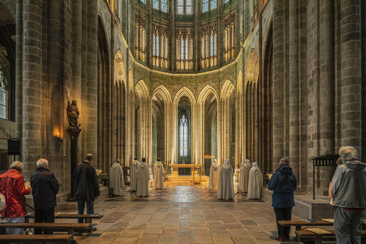 ビレットはl'abbaye du mont-saint-michelを注ぎます